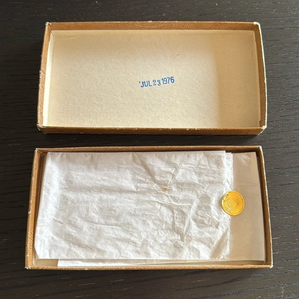 Gucci Vintage Sales Box with Original Tissue Receipts 70s